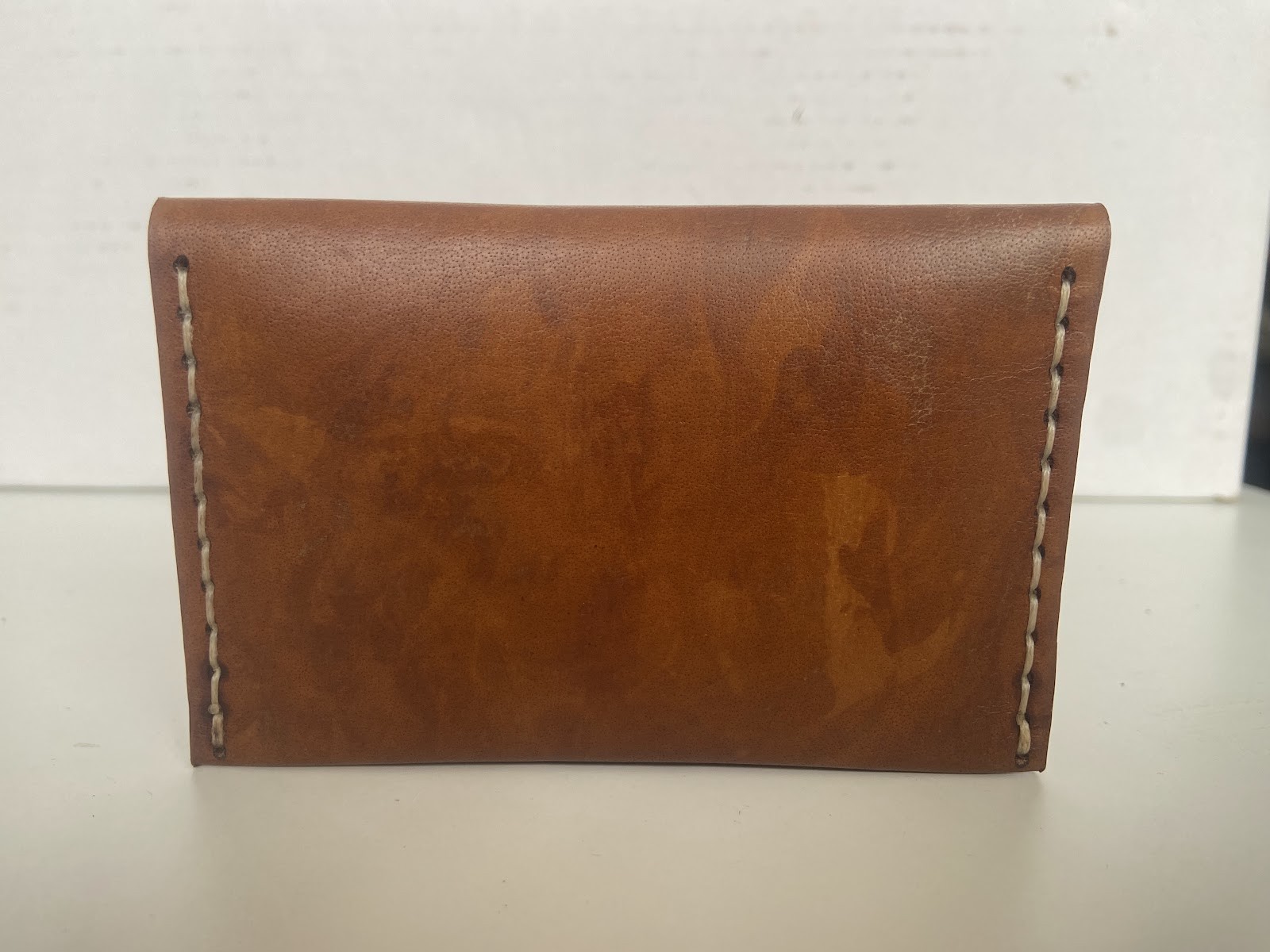 Raw Harvest Branded Tan Leather Double-Snap Pouch — photo 1