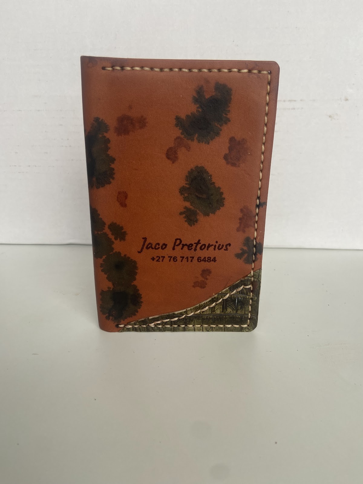 African-Inspired Tan Leather Passport Cover — photo 1