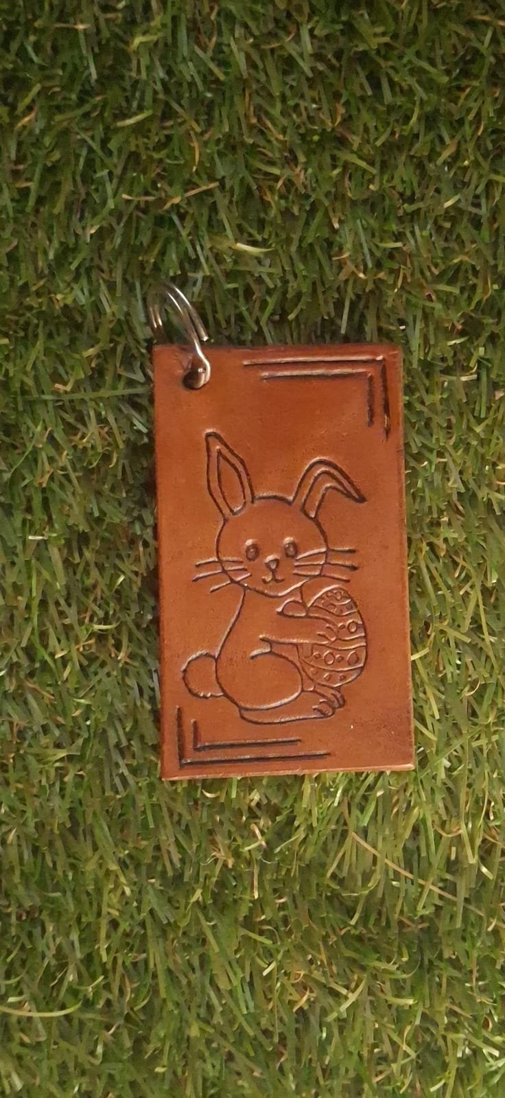Hand-Tooled Bunny Keyring